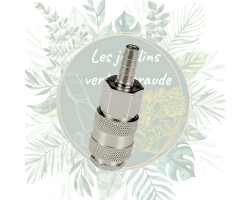 Raccord rapide pneumatique universel cannelé 6/8mm - Jardin