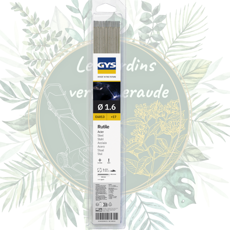 Électrodes rutiles E6013 Ø 1,6 mm - Lot de 17 pièces