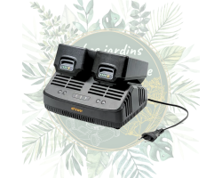 Chargeur double batteries 20V STIGA - Recharge rapide et fiable