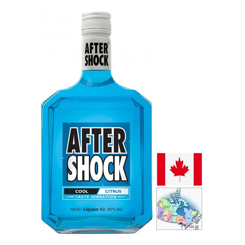 Aftershock Blue Liqueur 70 cl - Liqueur aux Agrumes du Canada