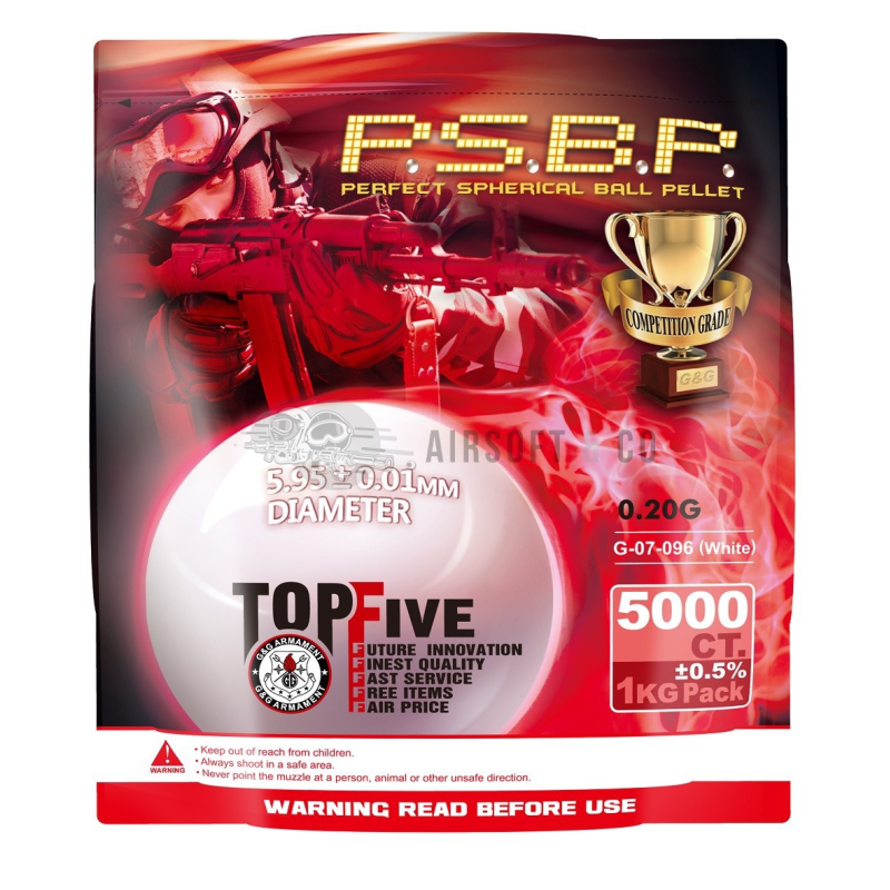 G&G billes 0.20 gr Standard - 5000 billes pour airsoft