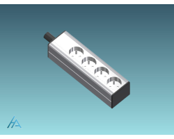 Réglette 4 prises câblée sur 5m - Sécurité et robustesse