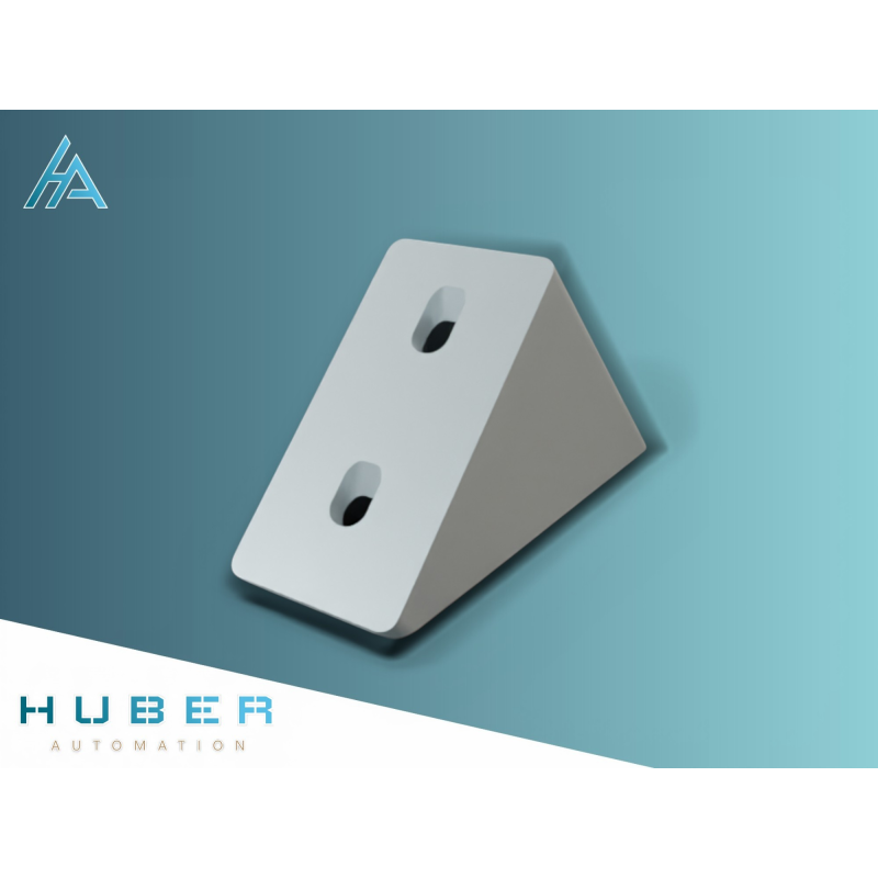 Connecteur d'angle 45° 40x80 SILVER - Montage facile et esthétique