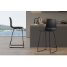 Chaise de comptoir 'Marie' en polypropylène noir - Design élégant et confort