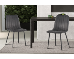 Chaise Willis Velours Gris - Élégance et Confort | Meubles