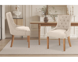 Chaise Fancy Tissu Sable - Élégance et Confort en Meubles