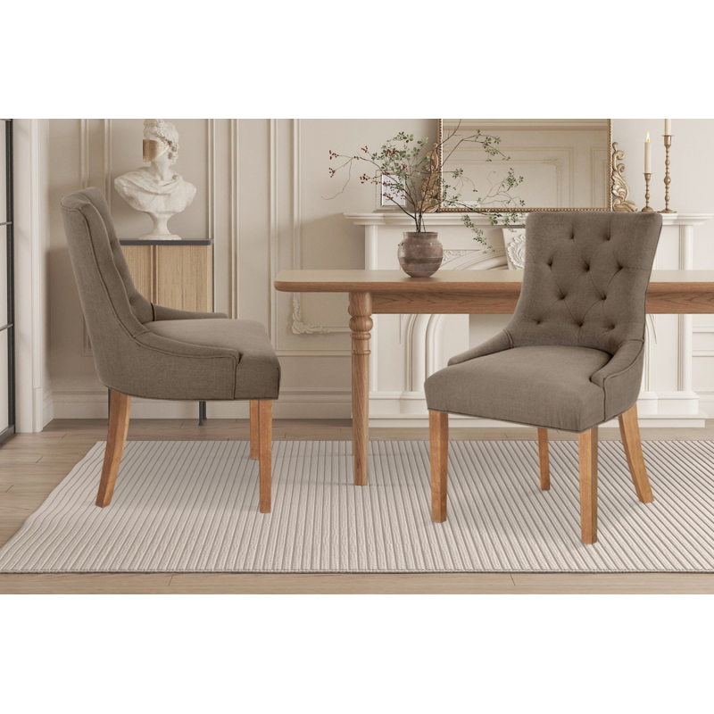Chaise Fancy Tissu Taupe - Confort et Élégance | Meubles