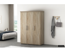 Armoire 'Mike' 3 portes Sonoma – Rangement élégant