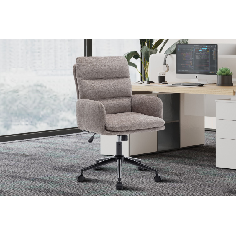 Chaise de bureau Aimé Tissu Fabb Raven 30 Sable | Mobilier moderne