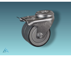 Roulette jumelée pivotante 50 mm - Haute performance et protection des sols