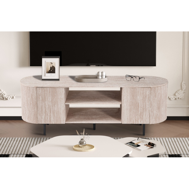 Meuble TV 'Lagos' 160 cm - Élégance travertin beige | Meubles