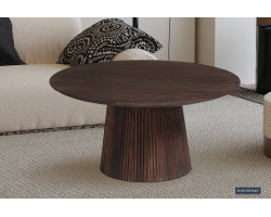 Table basse Miguel 80 cm - Bois de manguier brun foncé