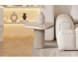 Table basse 'Tavira' 58 cm Ciment Beige - Mobilier moderne