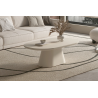 Table basse 'Tavira' 120 cm Ovale Ciment Beige - Meubles Modernes