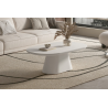 Table basse Tavira 120 cm Ovale Ciment Blanc - Homelands