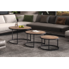 Table basse Lennox set de 3 en Bois de Manguier - Meubles Chic