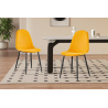 Chaise 'Boy' Velours Jaune - Élégance et Confort