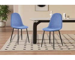 Chaise 'Boy' Velours Bleu Clair - Élégance et Confort