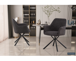 Chaise 'Lucie' Bouclée Gris - Confort et Élégance dans Votre Intérieur