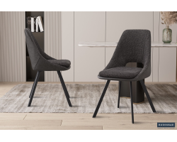 Chaise 'Filou' bouclé gris - Confort et style moderne