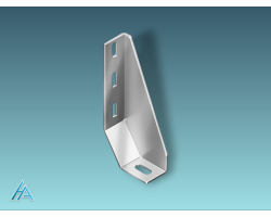 Équerre de fondation 40x200 - Fixation robuste pour profilés en aluminium