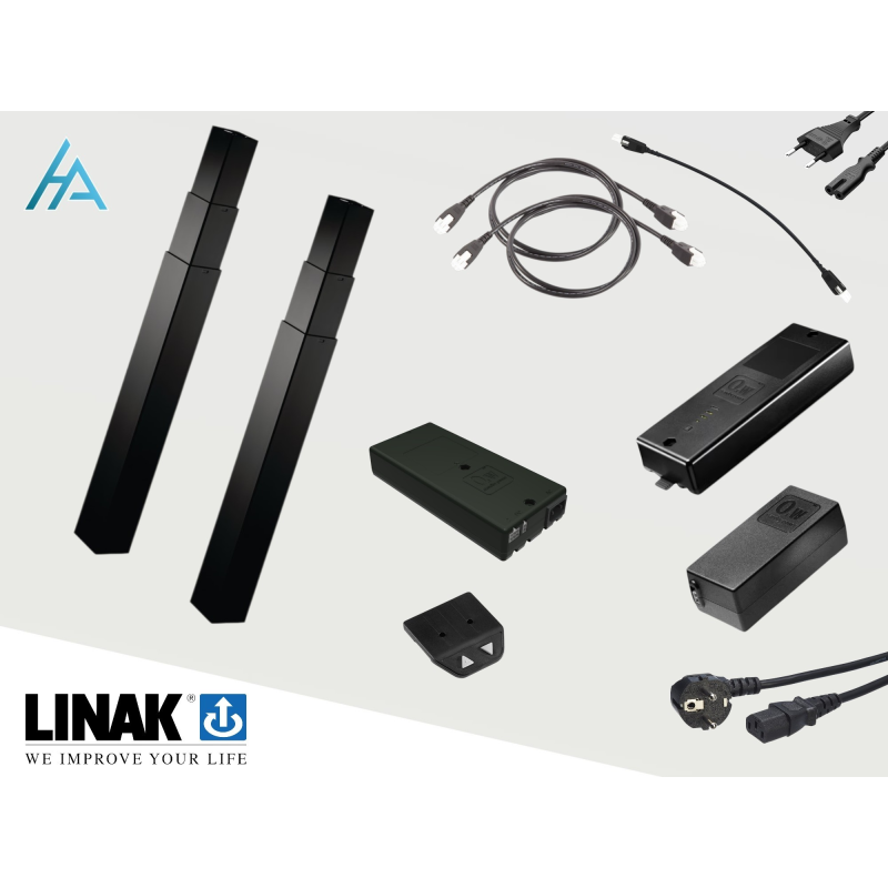 Système de réglage en hauteur Linak DL17 - 2 vérins, 140 kg