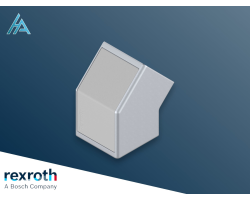 Élément de jonction 45° 30x30 gris Bosch Rexroth - Robustesse et précision