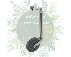 Roue jockey avec poignée horizontale Ø48x571mm - Outil de jardin pratique