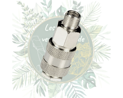 Raccord rapide pneumatique mâle 1/4" en acier nickelé