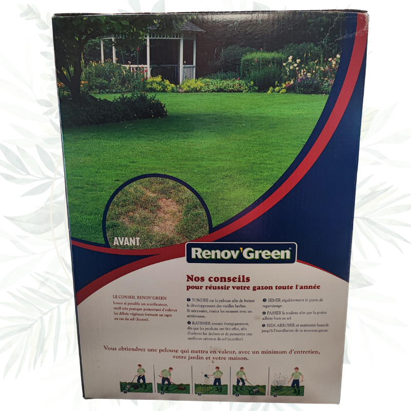 Gazon de regarnissage 1Kg - Jardin verdoyant et facile