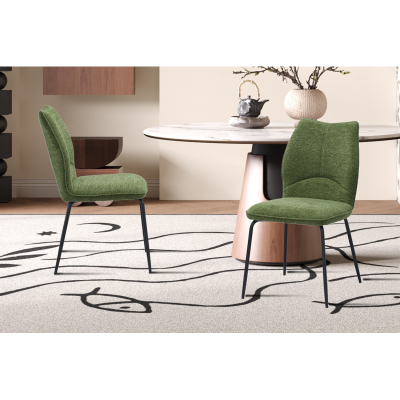 Chaise 'Lara' Tissu Ote Sea 360 Vert - Élégance et confort