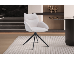 Chaise 'Mahi' pivotante en tissu Ote Share 101 beige - Meubles élégants