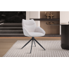 Chaise 'Mahi' pivotante en tissu Ote Share 101 beige - Meubles élégants