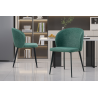 Chaise 'Toledo' Tissu Vert - Élégance et Confort | Meubles