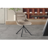 Chaise Dante Tissu Taupe - Meubles Élégants et Confortables