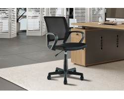 Chaise de bureau Pura Noir - Design Élégant et Confortable