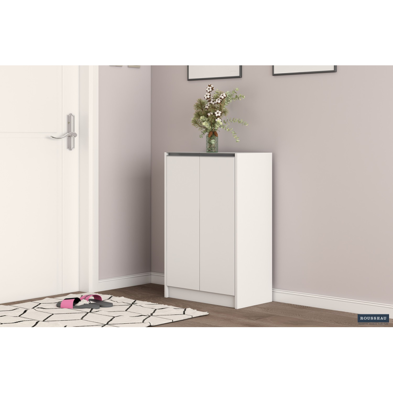 Rangement chaussettes 'Lilly' 2 portes Blanc - Optimisez votre espace