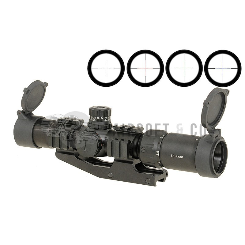 Lunette 1.5 - 4 x 30 mm avec montage Cantilever - Équipement Sportif