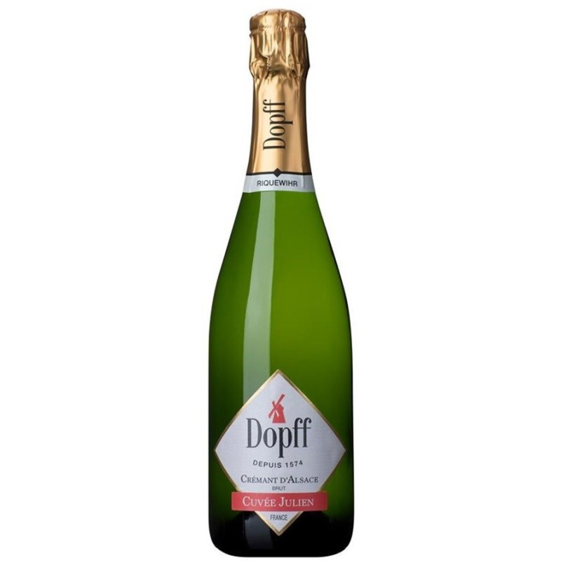 Crémant Dopff Cuvée Julien Brut Alsace 75 cl - Vin Effervescent Haut de Gamme