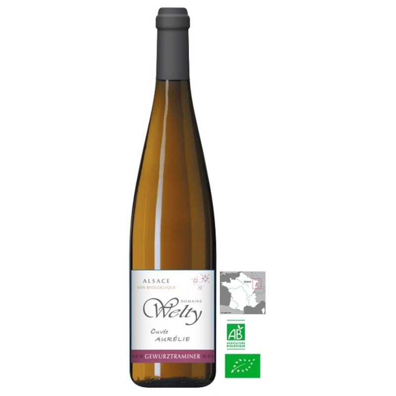 Gewurztraminer Cuvée Aurélie Welty Bio - Vin Blanc Moelleux d'Alsace
