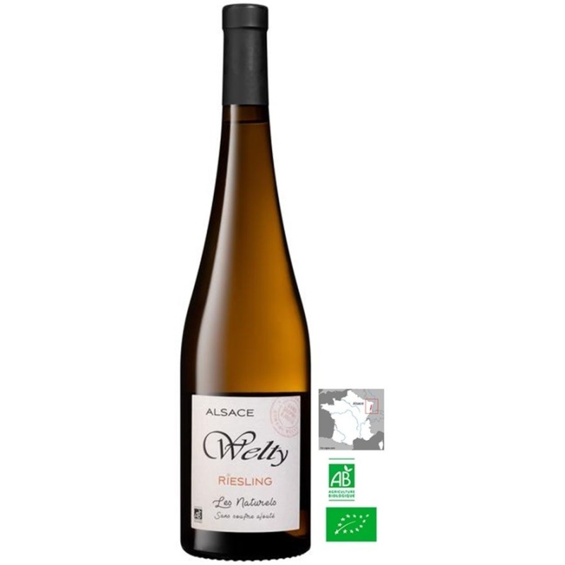 Riesling Les Naturels 2023 Welty bio-sans SO2 - Vin blanc sec d'Alsace