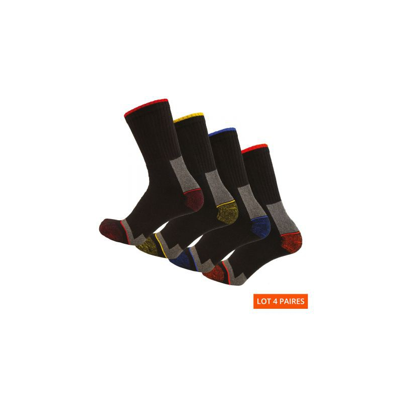 Chaussettes de travail résistantes Elios LMA - Lot de 4