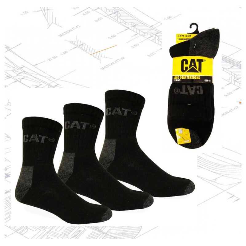 Lot de 3 socquettes de travail résistantes Caterpillar