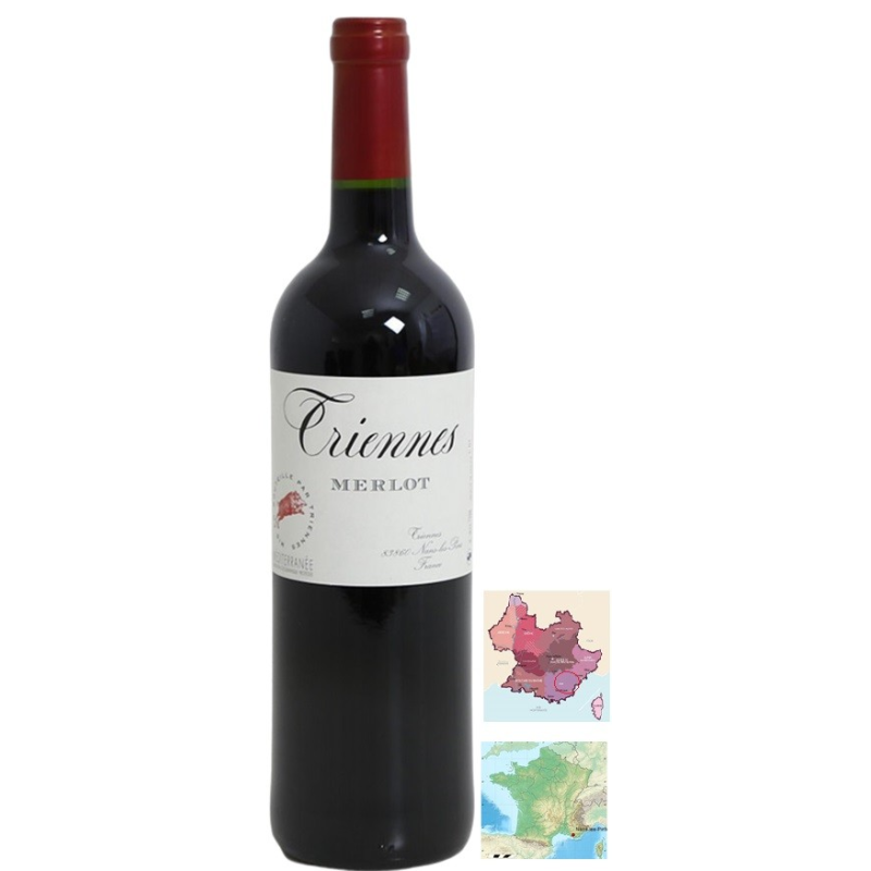 IGP Méditerranée Merlot Triennes Bio 2019 - Vin Rouge d'Exception