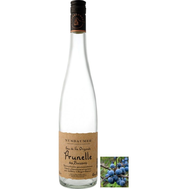 Prunelle des buissons Nusbaumer - Eau de vie premium 70cl 45°