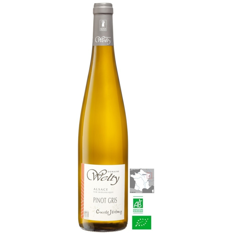 Pinot Gris Bio Cuvée Jérémy Welty 2024 - Vin Blanc Moelleux d'Alsace