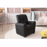 Mini-fauteuil relax 'Renée' relevable manuellement en PU Noir