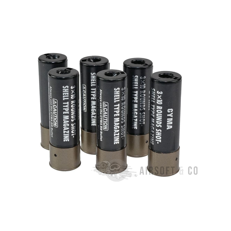 Pack de 6 cartouches CYMA pour Shotgun - Équipement Sportif