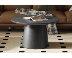 Table basse 'Miklos' 80 cm - Élégance en décor brun foncé