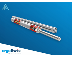 Jambe de table TQ 1440 A:640 avec tuyau Ergoswiss - Résistance et élégance